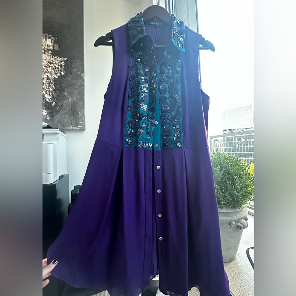 Silk embroidered dress by Timo Weiland Size US 6